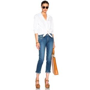 AMO Kate Wash Mariner Cropped Lightly Distressed Blue Jeans Size 30